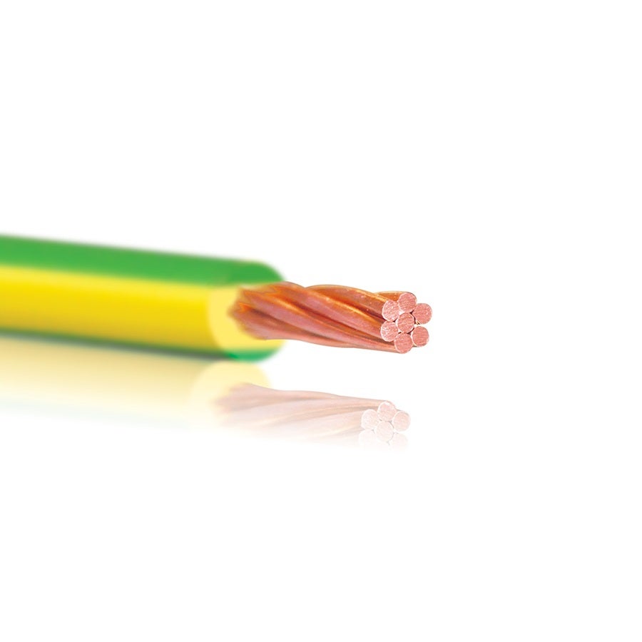 BAHRA CABLES - Power Cable Low Voltage LS0H-XL, H07Z-R, 1x35mm, 450/750 V, Green/Yellow - BS EN 50525-3-41 (Formerly BS 7211:1998) - 1