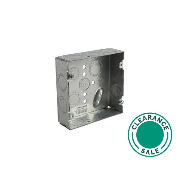 تصفية ستيل سيتي - صندوق مربع، 4-11/16 بوصة، عمق 2-1/8 بوصة، 3/4 بوصة KO - 1