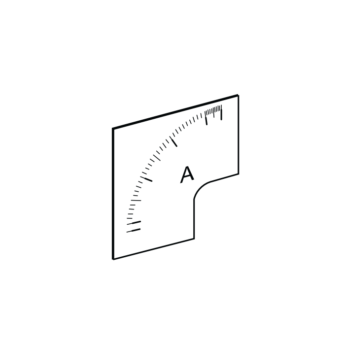 SCHNEIDER - Analog Ammeter Scale, 0-400A - 1