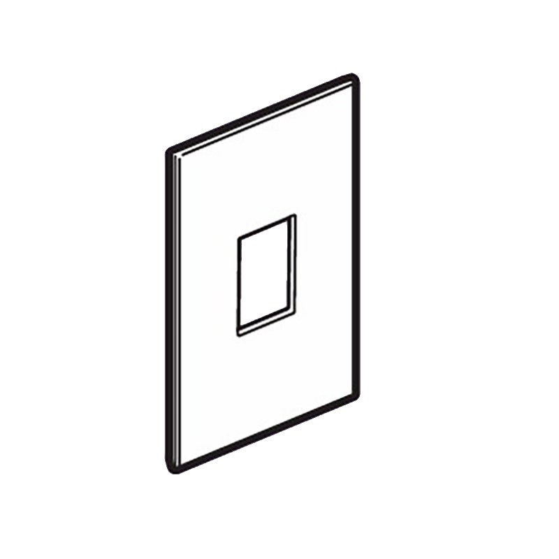 LEGRAND - Plate Arteor, Italian/US, 1 Module, Square, Vertical, 2"x4", Pearl Aluminum - 1