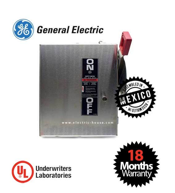 GENERAL ELECTRIC - Safety Switch, Non-Fusible 3 Poles 600A, 600V Nema 4/4x, Stainless - 1