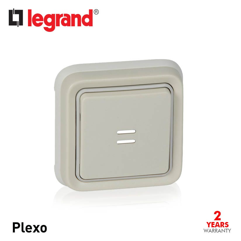 LEGRAND - Push-Button Plexo IP55, Illuminated Changeover, Flush Mounting  - 1