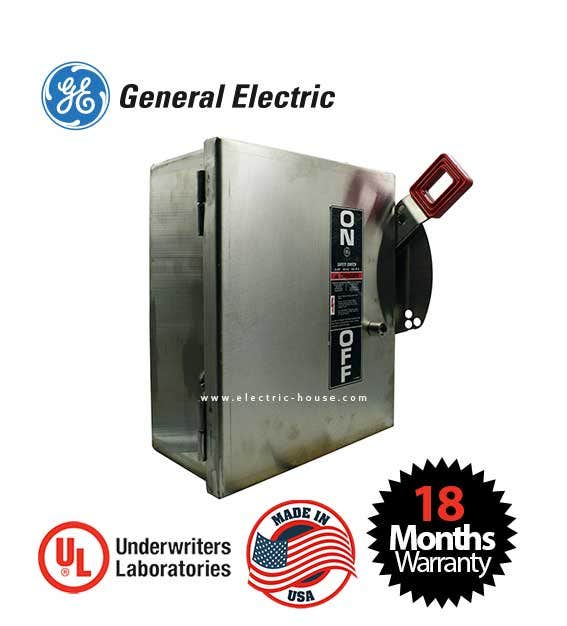 GENERAL ELECTRIC - Safety Switch, Non-Fusible 3 Poles 60A, 600V Nema 1  - 1