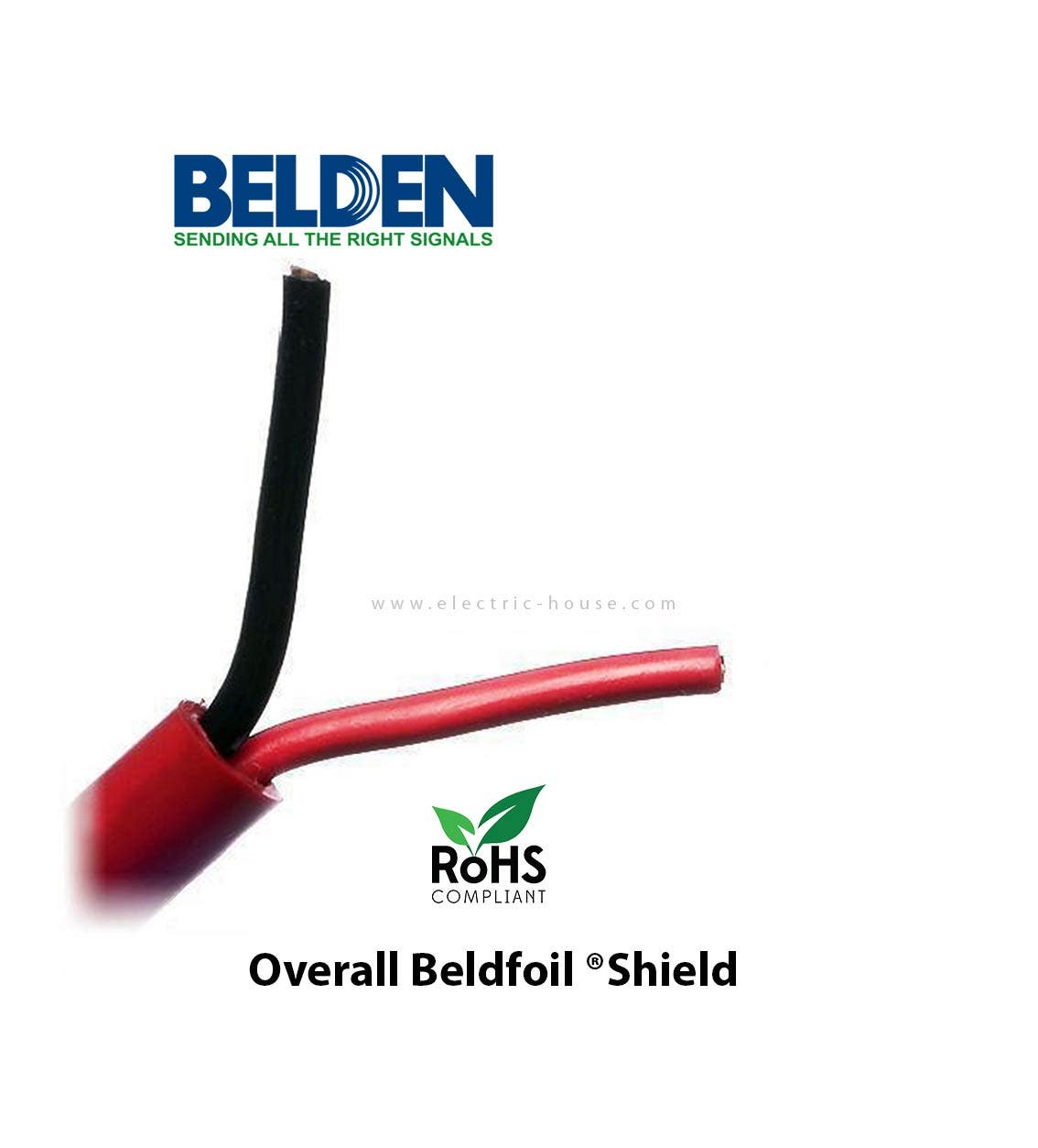 بلدن - كيبل تحكم - 2 خط - مقاس 14AWG - لون أحمر - 305 متر/اللفة - FIRE PROTECTIVE SIGNAL, SCU/PVC/PVC - 1