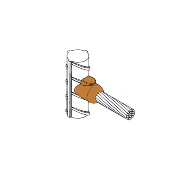 ريكم آر بي جي - نقطة توصيل أرضي كيبل 70 مم مع حديد التسليح 10-40 مم - 1