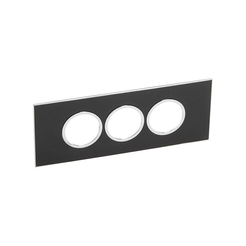LEGRAND - Plate Arteor, BS, Round, 6 Modules, Mirror Black - 1