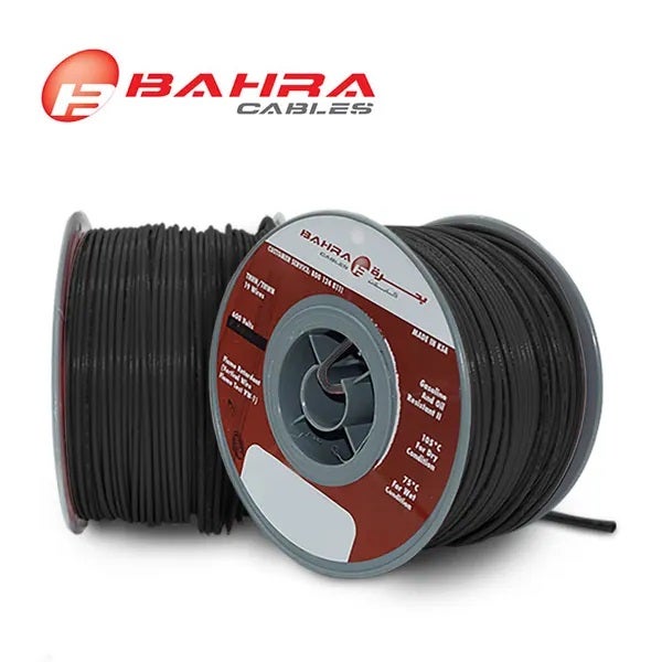 BAHRA CABLES - American Standard, THHN Wire, 6 AWG, 600V, Black - 1